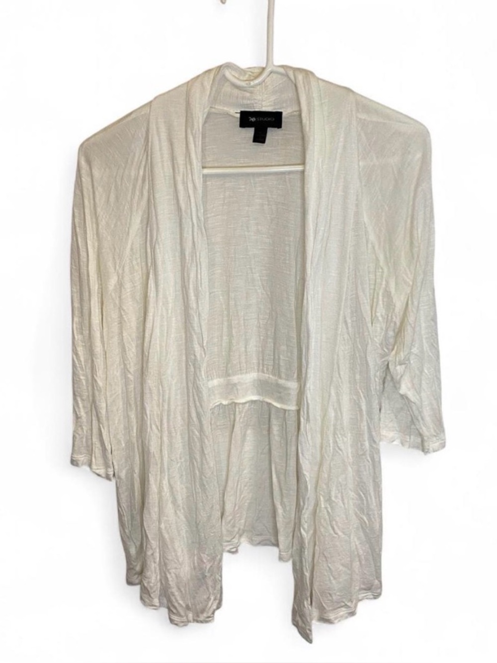 AB Studio cream sheer kimono cardigan